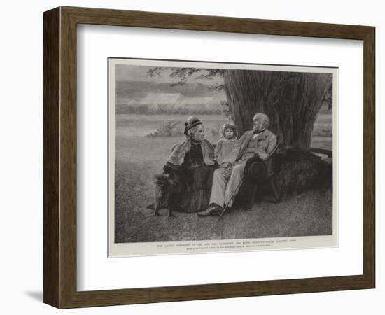 The Latest Portraits of Mr and Mrs Gladstone and their Grand-Daughter, Dorothy Drew-null-Framed Giclee Print