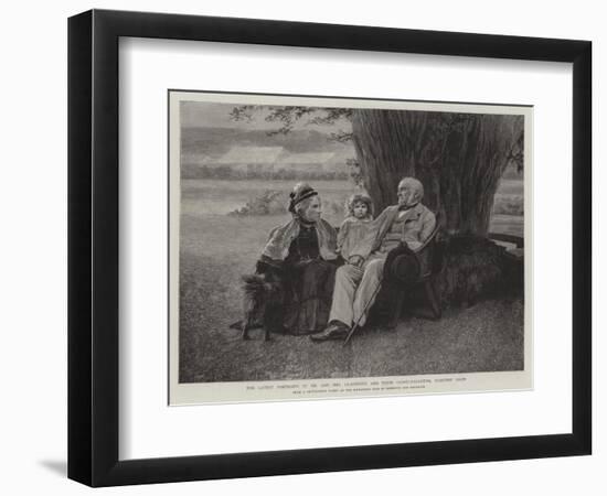 The Latest Portraits of Mr and Mrs Gladstone and their Grand-Daughter, Dorothy Drew-null-Framed Giclee Print