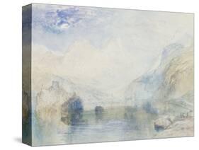 The Lauerzersee with Schwyz and the Mythen, early 1840's-JMW Turner-Stretched Canvas