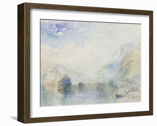 The Lauerzersee with Schwyz and the Mythen, early 1840's-JMW Turner-Framed Premium Giclee Print