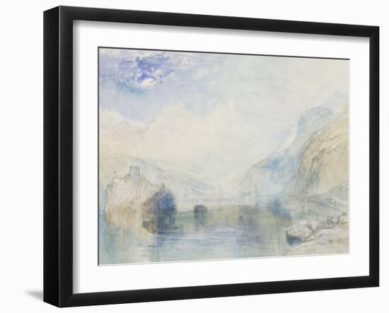 The Lauerzersee with Schwyz and the Mythen, early 1840's-JMW Turner-Framed Premium Giclee Print