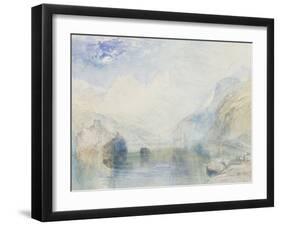 The Lauerzersee with Schwyz and the Mythen, early 1840's-JMW Turner-Framed Premium Giclee Print