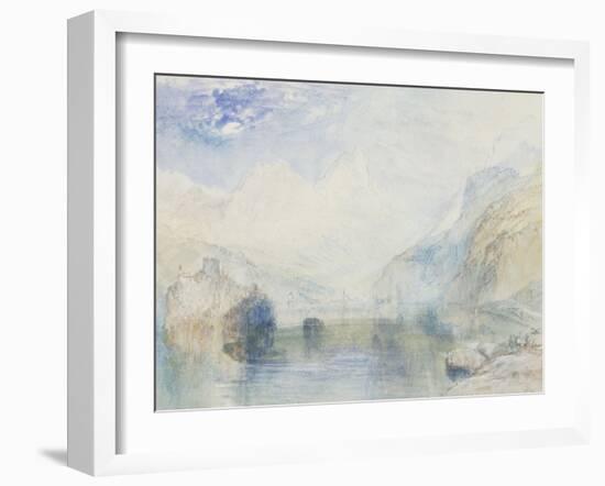 The Lauerzersee with Schwyz and the Mythen, early 1840's-JMW Turner-Framed Premium Giclee Print