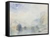 The Lauerzersee with Schwyz and the Mythen, early 1840's-JMW Turner-Framed Stretched Canvas