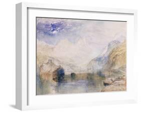 The Lauerzersee with Schwyz and the Mythen-J. M. W. Turner-Framed Giclee Print