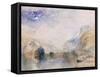 The Lauerzersee with Schwyz and the Mythen-J. M. W. Turner-Framed Stretched Canvas