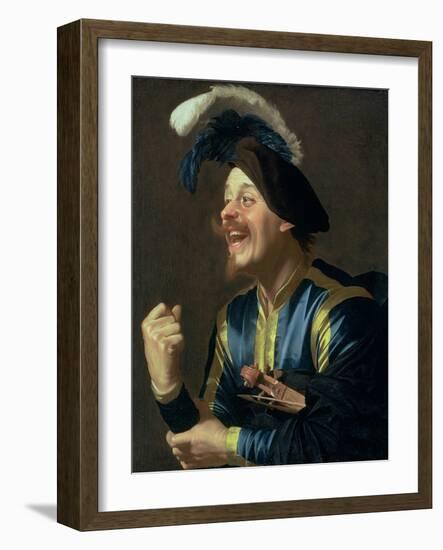 The Laughing Violinist, 1624-Gerrit van Honthorst-Framed Giclee Print