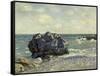 The Laugland Bay, Rock, 1897-Alfred Sisley-Framed Stretched Canvas