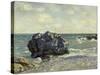 The Laugland Bay, Rock, 1897-Alfred Sisley-Stretched Canvas