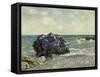 The Laugland Bay, Rock, 1897-Alfred Sisley-Framed Stretched Canvas