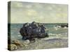 The Laugland Bay, Rock, 1897-Alfred Sisley-Stretched Canvas