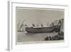 The Launch of Hm Steam Corvette Bacchante at Portsmouth-null-Framed Giclee Print