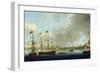 The Launch of HMS 'Alexander' at Deptford, England, in 1778, a 74-Gun Warship that Fought during Th-John the Elder Cleveley-Framed Giclee Print