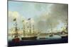 The Launch of HMS 'Alexander' at Deptford, England, in 1778, a 74-Gun Warship that Fought during Th-John the Elder Cleveley-Mounted Giclee Print