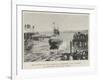 The Launch of the American Submarine Boat Shark at Elizabeth Port, New Jersey-null-Framed Giclee Print