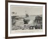 The Launch of the American Submarine Boat Shark at Elizabeth Port, New Jersey-null-Framed Giclee Print