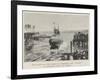 The Launch of the American Submarine Boat Shark at Elizabeth Port, New Jersey-null-Framed Giclee Print