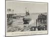 The Launch of the American Submarine Boat Shark at Elizabeth Port, New Jersey-null-Mounted Giclee Print