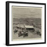 The Launch of the Cruiser La Vizcaya at the Anglo-Spanish Shipyards, Bilbao-null-Framed Giclee Print