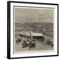 The Launch of the Cruiser La Vizcaya at the Anglo-Spanish Shipyards, Bilbao-null-Framed Giclee Print