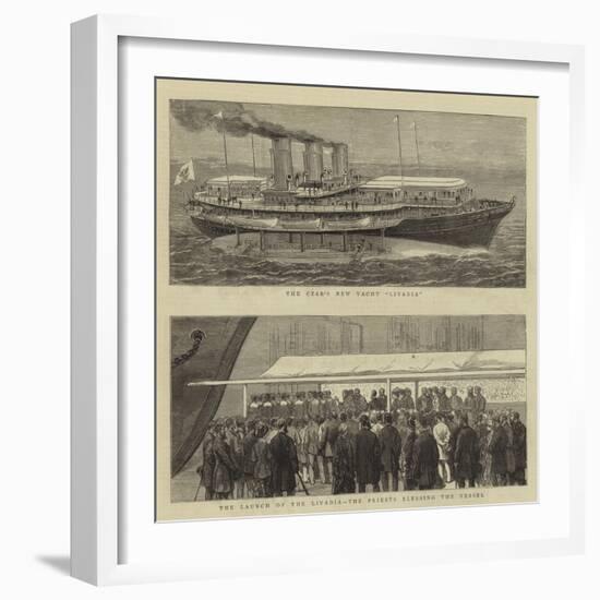 The Launch of the Czar's New Yacht Livadia-null-Framed Giclee Print