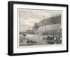 The Launch of the Great Eastern-W.h. Overend-Framed Art Print