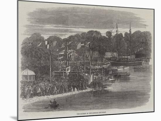 The Launch of the Ipswich Life-Boat-null-Mounted Giclee Print