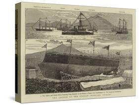 The Launch of the Italian Ironclad Italia-William Lionel Wyllie-Stretched Canvas