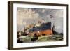 The Launch of the "London" at Portsmouth-Charles Edward Dixon-Framed Giclee Print