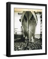 The Launching of the Rms Mauretania, 28th July 1938-English Photographer-Framed Giclee Print