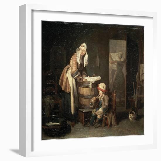 The Laundress, 1730S-Jean-Baptiste Simeon Chardin-Framed Giclee Print