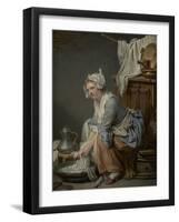 The Laundress, 1761-Jean-Baptiste Greuze-Framed Art Print