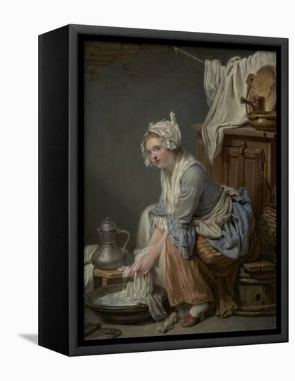 The Laundress, 1761-Jean-Baptiste Greuze-Framed Stretched Canvas