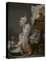 The Laundress, 1761-Jean-Baptiste Greuze-Stretched Canvas