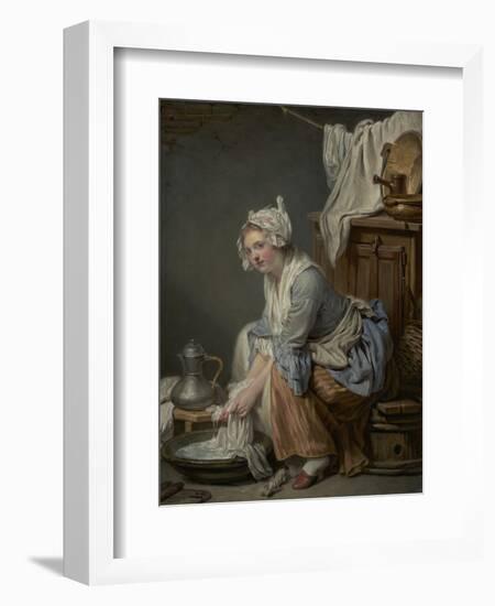 The Laundress, 1761-Jean-Baptiste Greuze-Framed Art Print