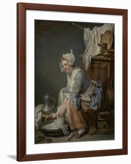 The Laundress, 1761-Jean Baptiste Greuze-Framed Giclee Print