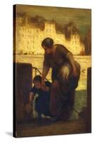 The Laundress, c.1863-Honore Daumier-Stretched Canvas