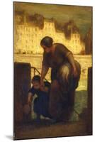 The Laundress, c.1863-Honore Daumier-Mounted Giclee Print