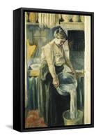 The Laundress-Maximilien Luce-Framed Stretched Canvas