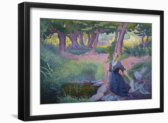 The Laundress-Henri Edmond Cross-Framed Giclee Print