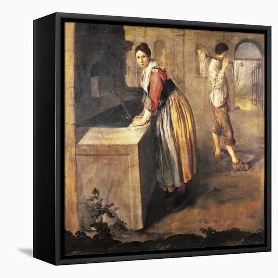 The Laundress-Giacomo Ceruti-Framed Stretched Canvas