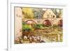 The Laundresses by Moret by Alfred Sisley.Jpg-Alfred Sisley-Framed Premium Giclee Print