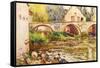 The Laundresses by Moret by Alfred Sisley.Jpg-Alfred Sisley-Framed Stretched Canvas