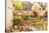 The Laundresses by Moret by Alfred Sisley.Jpg-Alfred Sisley-Stretched Canvas