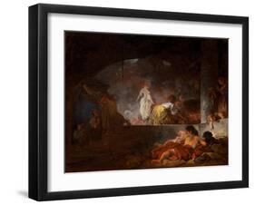 The Laundresses, C.1756-61-Jean-Honore Fragonard-Framed Giclee Print