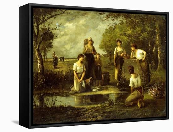 The Laundresses-Leon Richet-Framed Stretched Canvas