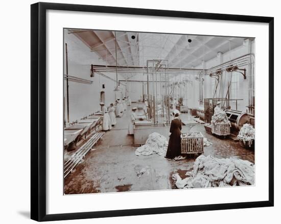 The Laundry Room, Long Grove Hospital, Surrey, 1910-null-Framed Photographic Print