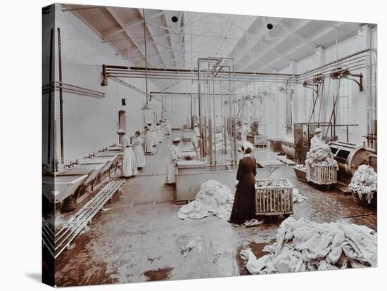 The Laundry Room, Long Grove Hospital, Surrey, 1910-null-Stretched Canvas