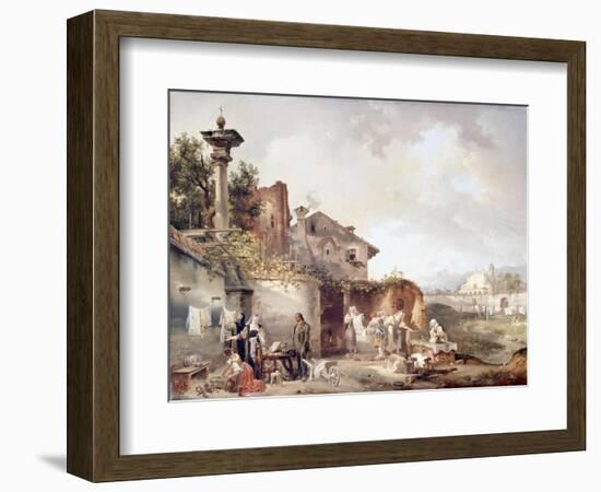 The Laundry Room of Nuns' Convent-Giovanni Migliara-Framed Giclee Print