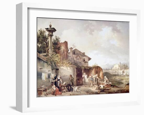The Laundry Room of Nuns' Convent-Giovanni Migliara-Framed Giclee Print